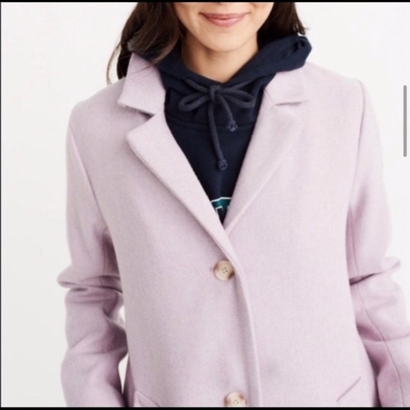 NWOT - Lilac Lavender Long Wool Coat - Picture 2 of 3